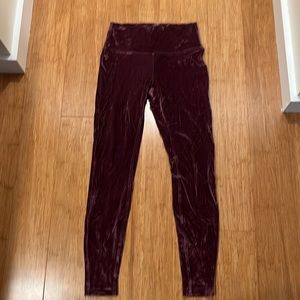 Lululemon velvet wunder under pink  legging high rise